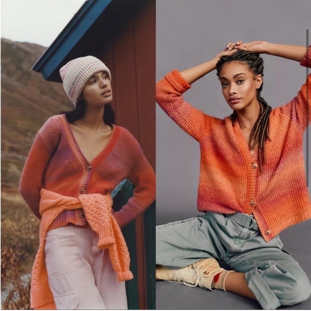 Anthropologie | Maeve Hallie Space-Dyed Cardigan XS